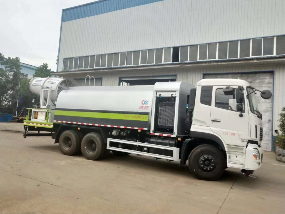 东风天龙多功能抑尘车（圆罐、16吨、60-120米雾炮）资料下载