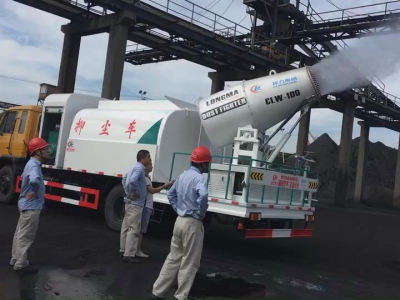 湖北荆州国电煤厂反馈100米雾炮车使用效果