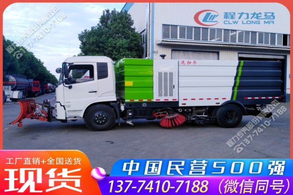 东风天锦洗扫车加装推雪铲