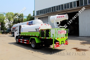 东风天龙后八轮抑尘车 雾炮抑尘车是洒水车